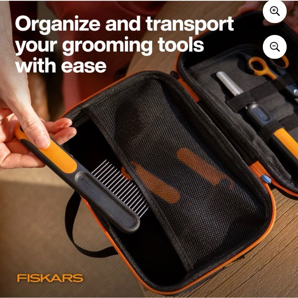 New Fiskars Pet Grooming Tool Storage Bag, Organize Brushes, Clippers, Scissors - Picture 8 of 9